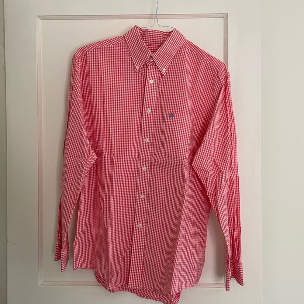 coral gingham Coast button down